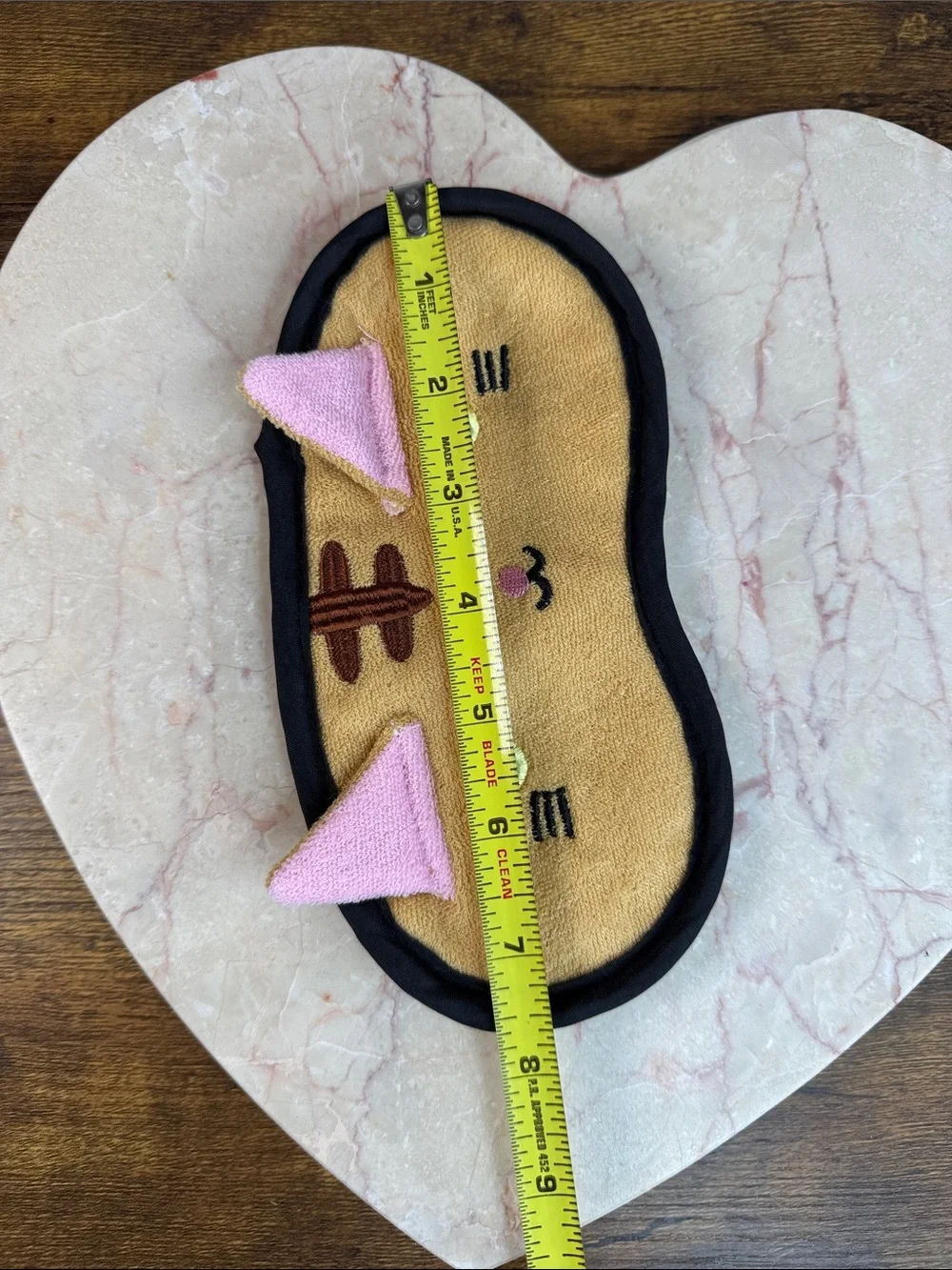 Cute Kitty Sleep Mask in Tan and Pink